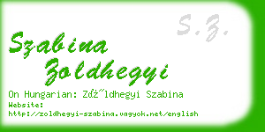 szabina zoldhegyi business card